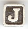 1 9mm Silver Slider - Letter "J"
